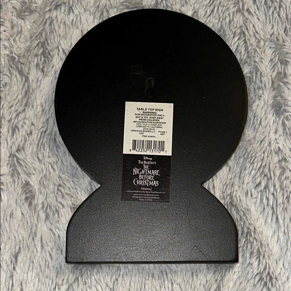 Disney Nightmare Before Christmas Oogie Boogie Let's Boogie Down Wood Table Sign